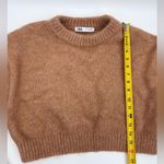 ZARA Women's Brown Crew Neck Sweater Photo 3