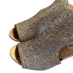 Steve Madden Sinful Pink Glitter Heels Open Toe Sandals Slides Size 7.5 Women's Photo 2