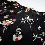 Madewell ‎Silk Notched Ruffle-Cuff Top Carnation Toss Photo 14