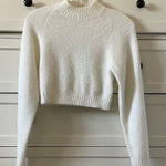 Urban Outfitters  Women’s Cream Cropped Knit Sweater - Size Small Photo 0