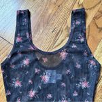 Princess Polly  Black Sheer Mesh Flower Bodysuit Sz US 0 Photo 5