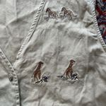 Victoria Jones  Woman Safari African Elephant Giraffe Zebra Embroidered Vest 3X Photo 1