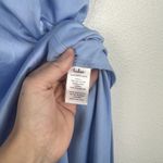 Lulus  Invitation Satin Cowl‎ Neck Maxi Dress Blue Sz M NWT Photo 8