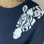 Teddi Zebras Ribbed Knit Pullover Shirt Black S Black Photo 5
