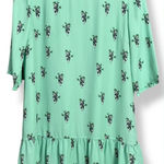 Sugarhill ModCloth Babydoll Dress Panda Pattern Size 6 Ruffle Skirt Teal Green Photo 0