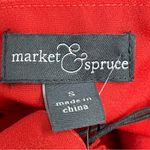 Market & Spruce NWT  S orange red coral dress spaghetti straps open back pockets Photo 7