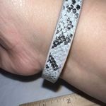 Erimish  Faux‎ Gray Snakeskin Adjustable Leather Bracelet Photo 2