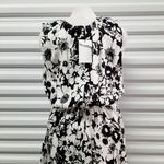 Faithfull the Brand Faithful The Brand La Pineta Dress Women 12 White Black 100% Linen Short Cut Out Photo 9