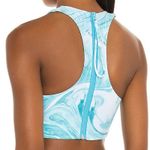 Ganni Bachelor Blue Resort Vacation Bikini Top Back Zip Water Tie-dye EU 40 US 8 Photo 5