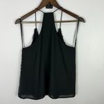 J.O.A. Los Angeles M Black Sequin Cami Top Mob Wife Glam Y2K Party Holiday Tank Photo 2