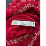 Pina Rossi Sweater Womens 1X Long Sleeve Ruched Sides Cowl Red Off On Shoulder Photo 4