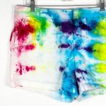 Crown & Ivy Crown Ivy Plus Size 16 Shorts Rainbow Bright Tie Dye Handmade Cotton 5 Inch 1399 Photo 2