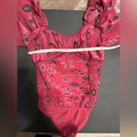 Free People  Lunch Date One Piece Long Sleeve Bodysuit Ruched Women’s Sz S EUC Photo 5