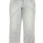 Gap Sz 16 Jeans Grey Straight Leg High Rise Flap Back Pockets Flat Front Women’s Photo 0