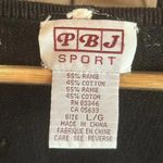 Vintage PBJ Sport Womens Cardigan Large Black Embroidered Floral Bead Button Up Photo 6