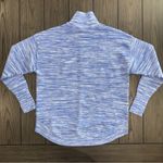 Aerie  Offline Oversized Sweatshirt Ribbed Quarter Zip Blue Space Dye Size Small Photo 2