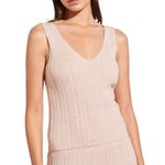 Eberjay Eberjey Infinite V-Neck Ribbed Sweater Tank Peach Parfait Large Loungewear Photo 1