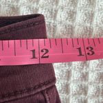 Tory Burch  Maroon super Skinny Fall Jeans with Gold logo and button fly.  23 Photo 6