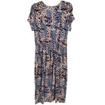 Modcloth Novelty Giraffe Print Fit & Flare Surplice Neck Midi Dress Size XL Photo 1