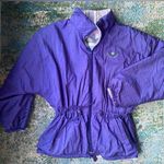 Vintage Winter Spirit purple reversible fleece lined toggle waist coat, size M/L Size L Photo 0