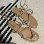 INC International Concepts Jerzi Rope Embellished Strappy Flat Sandals Size 11 Tan Photo 1
