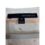 Harvé Benard Harve Benard White‎ Orange Striped Gold Geo Tie Hem Long Sleeve Blouse Size 3X Photo 6