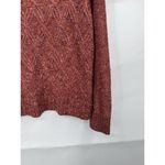 Loft Ann Taylor Mockneck Sweater Women Small Rust Popcorn Knit Long Sleeve Photo 5