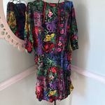 Jams World  High Low Cold Shoulder Cozumel Tunic Top Large Floral Tropical Shirt Photo 5