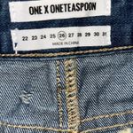 One Teaspoon Revolve Distressed Blue Denim Skirt(Size 26) Photo 9