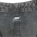 EDWIN Women’s Black Denim‎ Button Front Biker Vest Motorcycle Western Size Small Photo 3