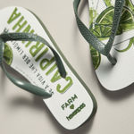 Farm Rio  x Havaianas Caipirinha/Lime Print Flip Flops, Size 9/10 Photo 1