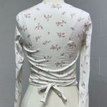 Brandy Melville  floral coquette cottagecore long sleeve wrap top Photo 2