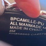 BP Black Pointed Toe Slingback Flats Embellished Chain Women Size 8M Photo 2