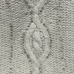 American Eagle Vintage Womens S Sweater Ivory Y2K Cable Knit Silver Clear Beaded Photo 5