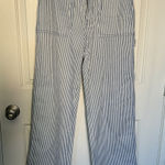 H&M Blue stripe Carpenter Dad Jeans Photo 0