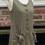 Gaudie olive green short romper with tie accents on pockets / M / Excellent cond Photo 5