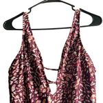 Shade & Shore  Plunge Front Swimsuit Boysenberry Size Large EUC #2482 Photo 4