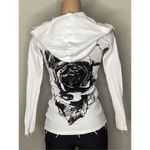 Lauren Moshi New.  white zip up hoodie. Small. Retails $178 Photo 3