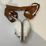 Valentino Garavani Macrostud Rockstud High Heel Sandals Tan White Open Toe 41 Photo 4