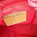 Claudia Firenze Purse British Tan Leather Red Suede Trim Handbag Tote Italy READ Brown Photo 13