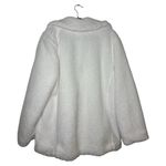 Me Jane  White Teddy Jacket Plush Cozy Fit Photo 7