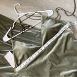 Jenny Yoo Dress NWT stretch velvet sabrina maxi womens Green (size 12) wedding Photo 6