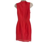 Julie Billiart NWT  Coral Wrap-Style Silk Dress W/ Pockets side Zipper Womens S Photo 6