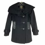 Mackage  Wool Cashmere Leather Trim Short Coat Jacket Black Size XS Photo 1