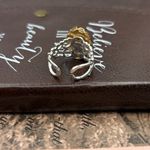Handmade Purple Floral Pressed Flower Ring Adjustable Silver Band Photo 4