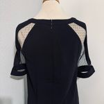 Galexia Trends Women Chic Black Casual Short Dress with Sheer Sleeves Size M Photo 6