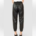 EUC Christina Karin Giselle Faux Leather Jogger Pants Black Medium Retail $288 Photo 3