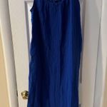 Old Navy sz Small Women’s Tanzanite Blue Sleeveless Shirred Maxi Dress Gauzy Photo 4