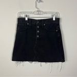 Madewell  Rigid Denim A-Line Mini Skirt in Lunar Wash: Button-Front Edition Photo 1