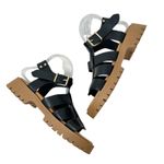 275 Central Isaiah Sandals Fisherman Chunky Leather Black Size 40 US 10 Photo 1